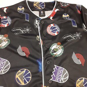 NBA Men's Team Logo's All Over Print Jersey Size S